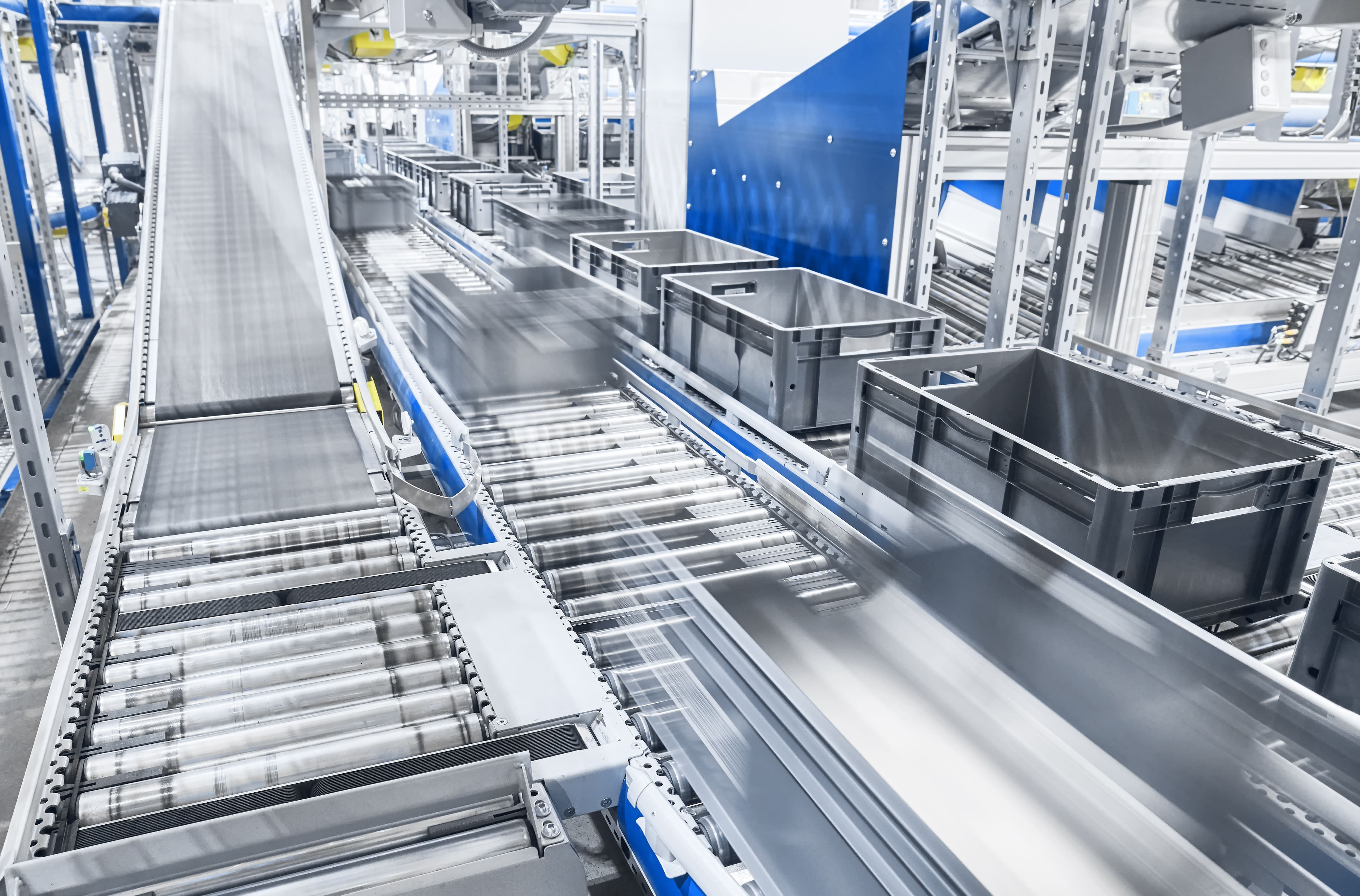 Automated industrial conveyor line